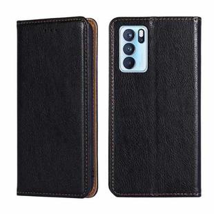 For OPPO Reno6 Pro 5G Gloss Oil Solid Color Magnetic Leather Phone Case(Black)