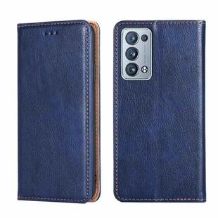 For OPPO Reno6 Pro Plus 5G Gloss Oil Solid Color Magnetic Leather Phone Case(Blue)