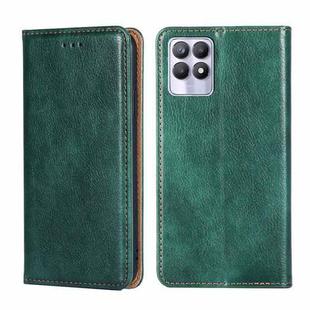For OPPO Realme 8i Gloss Oil Solid Color Magnetic Leather Phone Case(Green)