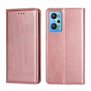 For OPPO Realme GT Neo2 5G Gloss Oil Solid Color Magnetic Leather Phone Case(Rose Gold)