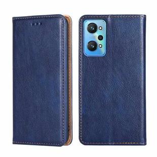 For OPPO Realme GT Neo2 5G Gloss Oil Solid Color Magnetic Leather Phone Case(Blue)