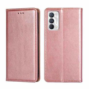 For OPPO Realme GT Master / Q3 Pro Carnival Gloss Oil Solid Color Magnetic Leather Phone Case(Rose Gold)