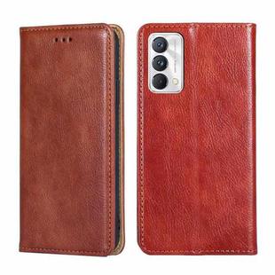 For OPPO Realme GT Master / Q3 Pro Carnival Gloss Oil Solid Color Magnetic Leather Phone Case(Brown)