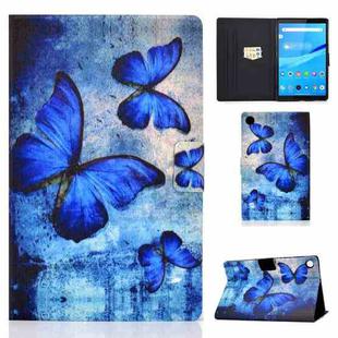 For Lenovo Tab M10 Plus 10.6 3rd Gen 2022 Colored Drawing Smart Leather Tablet Case(Retro Butterflies)