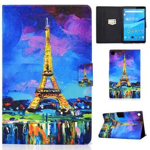 For Lenovo Tab M10 Plus 10.6 3rd Gen 2022 Colored Drawing Smart Leather Tablet Case(Eiffel Tower)