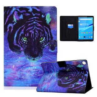 For Lenovo Tab M10 3rd Gen Colored Drawing Smart Leather Tablet Case(Starry Sky Lion)