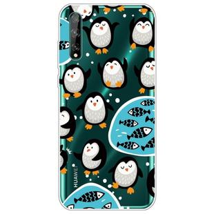 For Huawei Enjoy 10s Lucency Painted TPU Protective Case(Penguins)