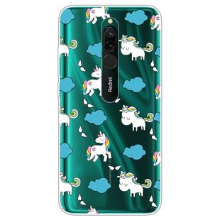 For Xiaomi Redmi 8 Lucency Painted TPU Protective Case(Clouds Horse)