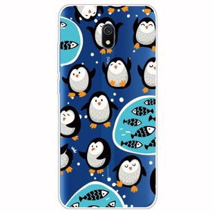 For Xiaomi Redmi 8A Lucency Painted TPU Protective Case(Penguins)