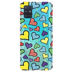 For Galaxy A71 Lucency Painted TPU Protective Case(Love)