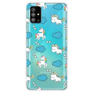 For Galaxy S20+ Lucency Painted TPU Protective Case(Clouds Horse)