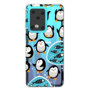 For Galaxy S20 Ultra Lucency Painted TPU Protective Case(Penguins)