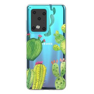 For Galaxy S20 Ultra Lucency Painted TPU Protective Case(Cactus)