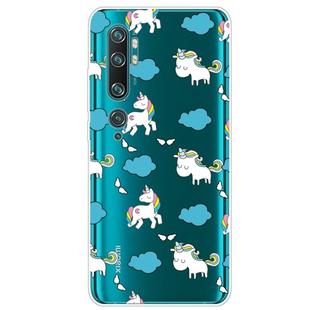 For Xiaomi CC9 Pro Lucency Painted TPU Protective Case(Clouds Horse)