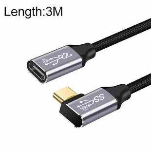 3m 10Gbps USB-C / Type-C Female to Male Elbow Charging Data Transmission Extension Cable