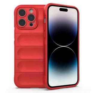 For iPhone 14 Pro Magic Shield TPU + Flannel Phone Case(Red)