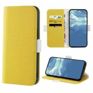Candy Color Litchi Texture Leather Phone Case For iPhone 8 Plus / 7 Plus(Yellow)