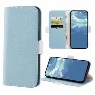 For iPhone X / XS Candy Color Litchi Texture Leather Phone Case(Light Blue)