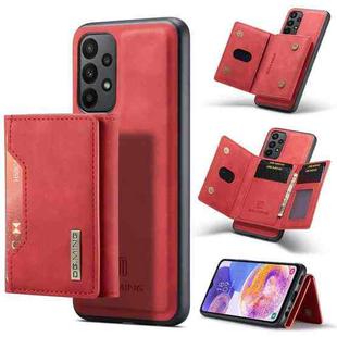 For Samsung Galaxy A23 5G DG.MING M2 Series 3-Fold Multi Card Bag Phone Case(Red)