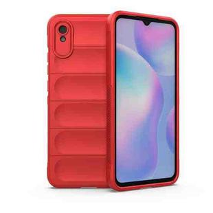 For Xiaomi Redmi 9A Magic Shield TPU + Flannel Phone Case(Red)