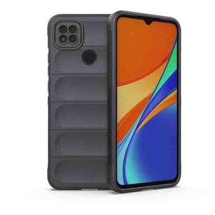 For Xiaomi Redmi 9C Magic Shield TPU + Flannel Phone Case(Dark Grey)