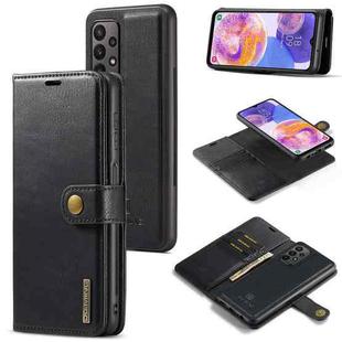 For Samsung Galaxy A23 5G DG.MING Crazy Horse Texture Detachable Magnetic Leather Phone Case(Black)
