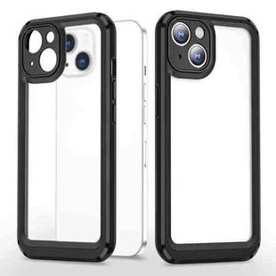 Bright Skin Feel PC + TPU Protective Phone Case For iPhone 13(Black+Black)