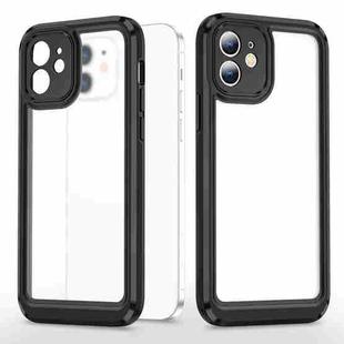 Bright Skin Feel PC + TPU Protective Phone Case For iPhone 11(Black+Black)