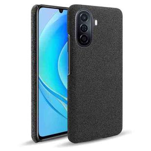 For Huawei Enjoy 50 Cloth Coated Hard Plastic Phone Case(Black)