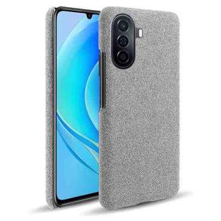 For Huawei Enjoy 50 Cloth Coated Hard Plastic Phone Case(Light Grey)