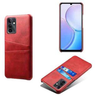 For Huawei Maimang 11 Dual Card Slots Calf Texture PC Leather Phone Case(Red)