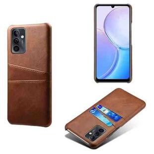 For Huawei Maimang 11 Dual Card Slots Calf Texture PC Leather Phone Case(Brown)