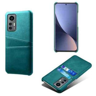 For Xiaomi 12 Lite Eurasian Dual Card Slots Calf Texture PC Leather Phone Case(Green)