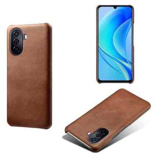 For Huawei Enjoy 50 Calf Texture PC + PU Phone Case(Brown)