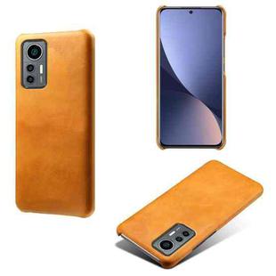 For Xiaomi 12 Lite Eurasian Calf Texture PC + PU Phone Case(Orange)