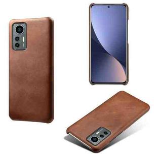 For Xiaomi 12 Lite Eurasian Calf Texture PC + PU Phone Case(Brown)