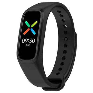 For OPPO Band Vitality Edition Waterproof Sweatproof Solid Color Watch Band(Black)