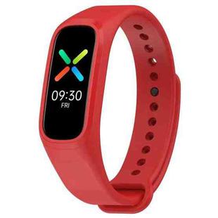 For OPPO Band Vitality Edition Waterproof Sweatproof Solid Color Watch Band(Red)