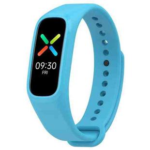 For OPPO Band Vitality Edition Waterproof Sweatproof Solid Color Watch Band(Blue)