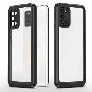 For Samsung Galaxy A02s / A03s / A02 Bright Skin Feel PC + TPU Protective Phone Case(Black+Black)