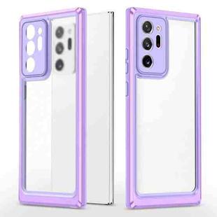 For Samsung Galaxy Note20 Ultra Bright Skin Feel PC + TPU Protective Phone Case(Purple+Purple)