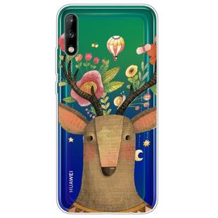 For Huawei Enjoy 10 Lucency Painted TPU Protective Case(Deer)
