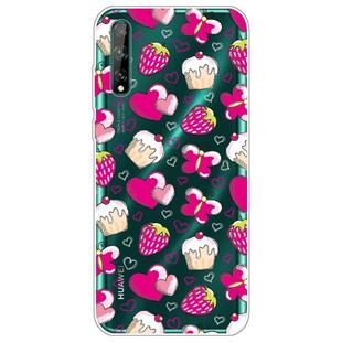 For Huawei Enjoy 10s Lucency Painted TPU Protective Case(Strawberry Cake)