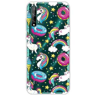 For Huawei Enjoy 10s Lucency Painted TPU Protective Case(Cake Horse)