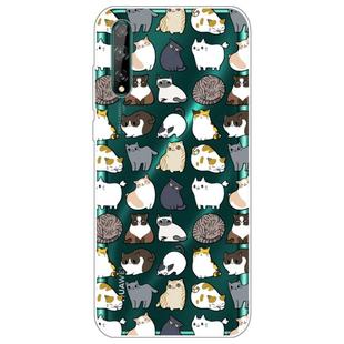 For Huawei Enjoy 10s Lucency Painted TPU Protective Case(Cats)