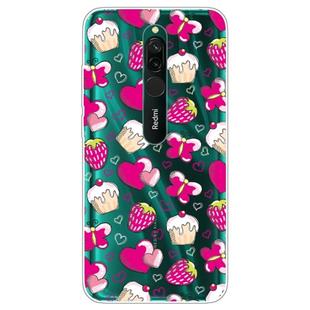 For Xiaomi Redmi 8 Lucency Painted TPU Protective Case(Strawberry Cake)