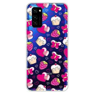 For Huawei Honor V30 Lucency Painted TPU Protective Case(Strawberry Cake)