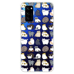 For Huawei Honor V30 Lucency Painted TPU Protective Case(Cats)