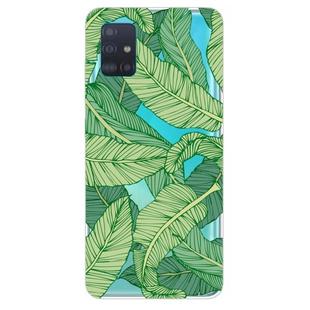 For Galaxy A71 Lucency Painted TPU Protective Case(Banana Leaf)