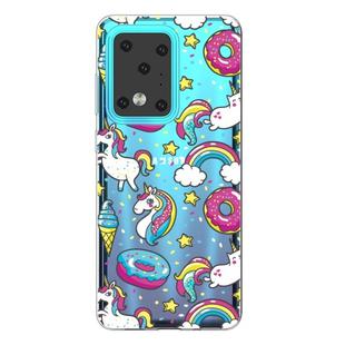 For Galaxy S20 Ultra Lucency Painted TPU Protective Case(Cake Horse)
